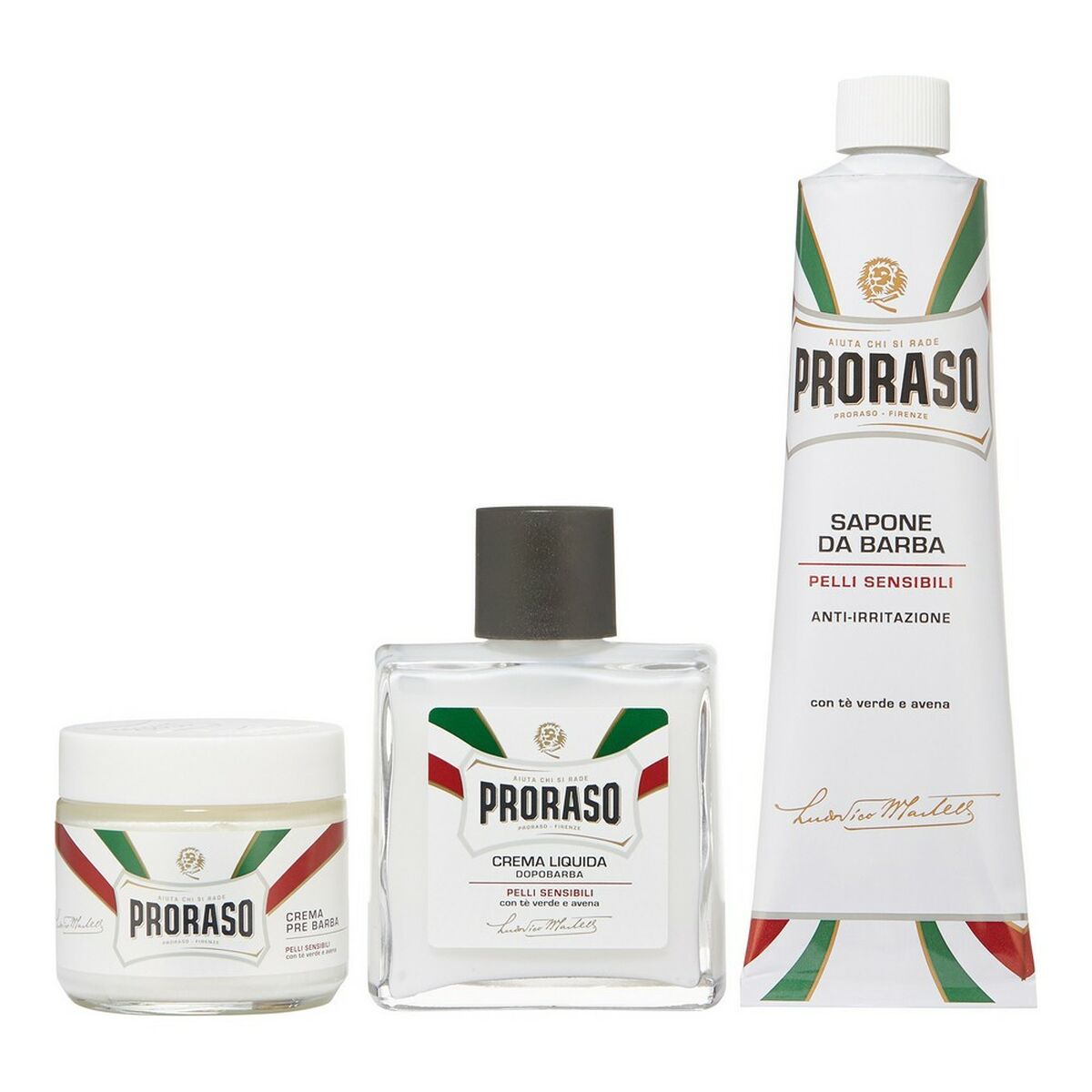 Conjunto para Barbear Proraso PELLI SENSIBLI 3 Peças - Fabulosa